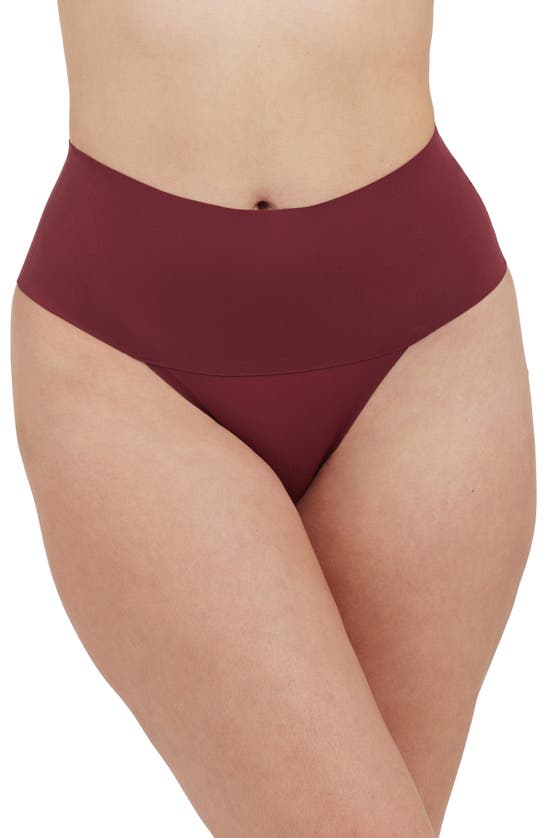 Spanx Undie-tectable Thong In Sangria