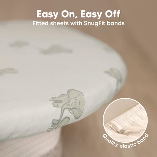Keababies 2-pack Soothe Fitted Bassinet Sheets In Elly