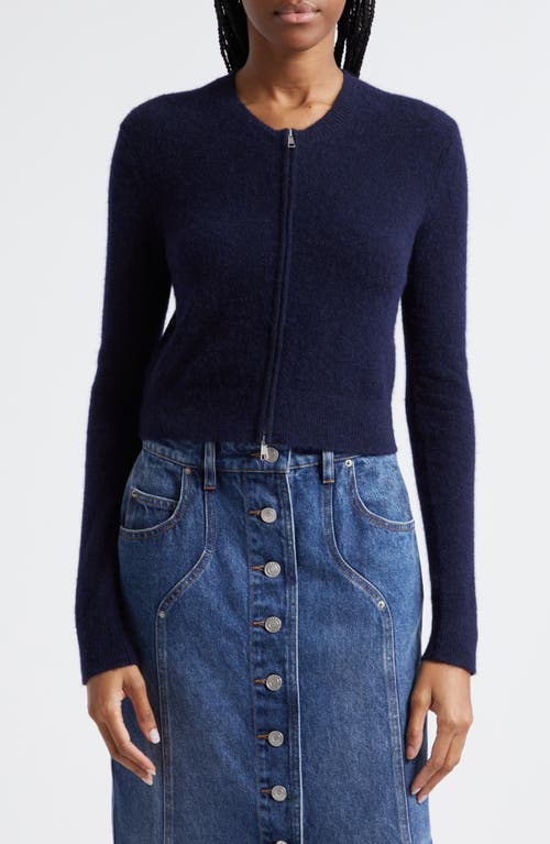 Shop Isabel Marant Étoile Oaka Baby Alpaca Blend Zip Cardigan In Midnight