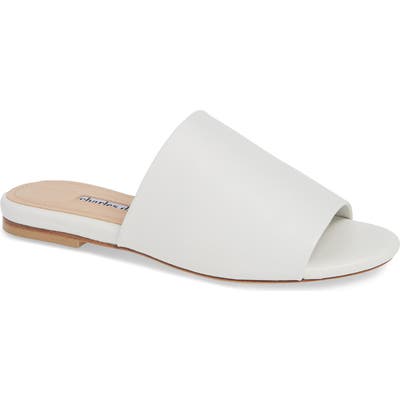 Charles David Soleil 2 Slide Sandal, White