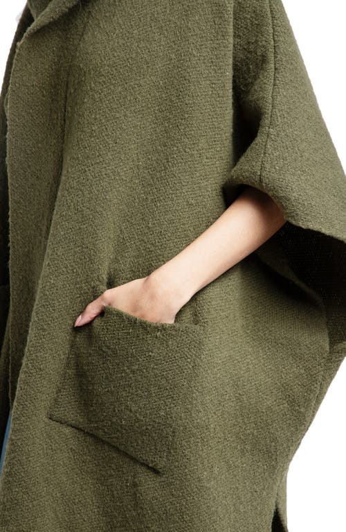 Saachi Oversize Hooded Topper In Green
