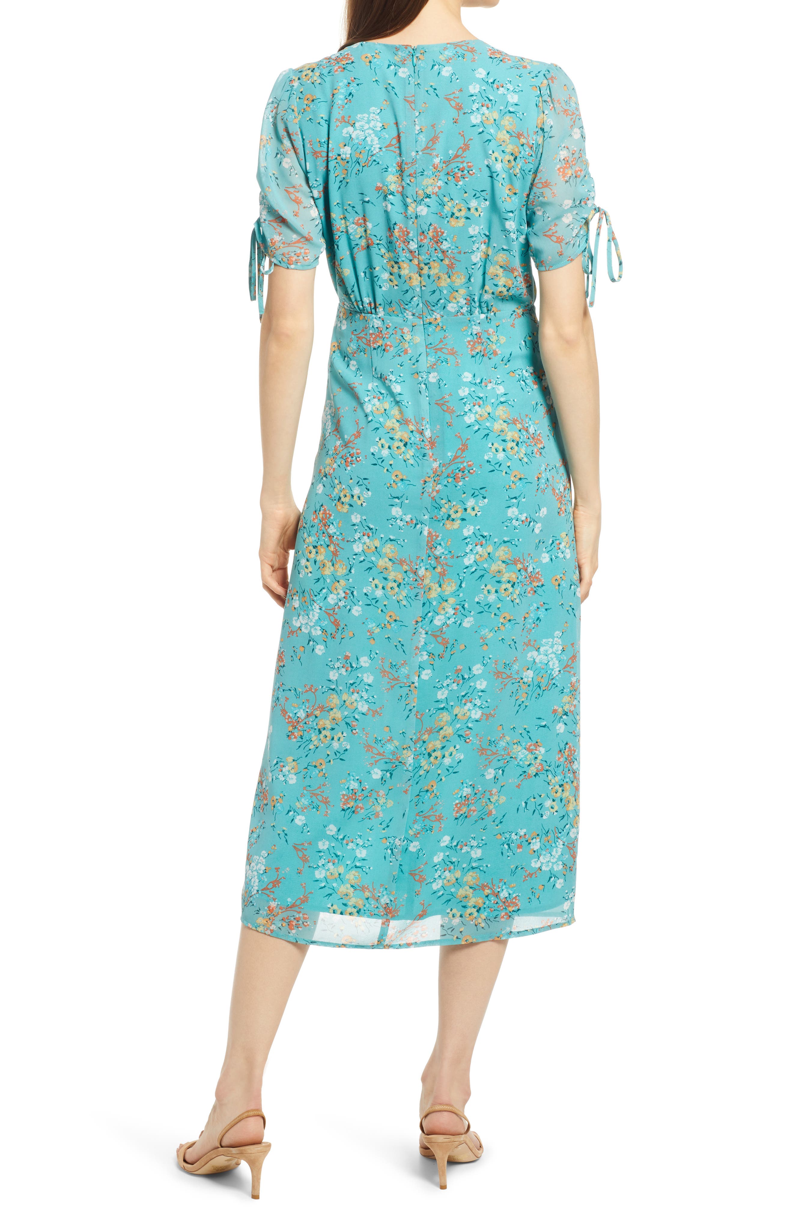 chelsea28 floral print pleated dress