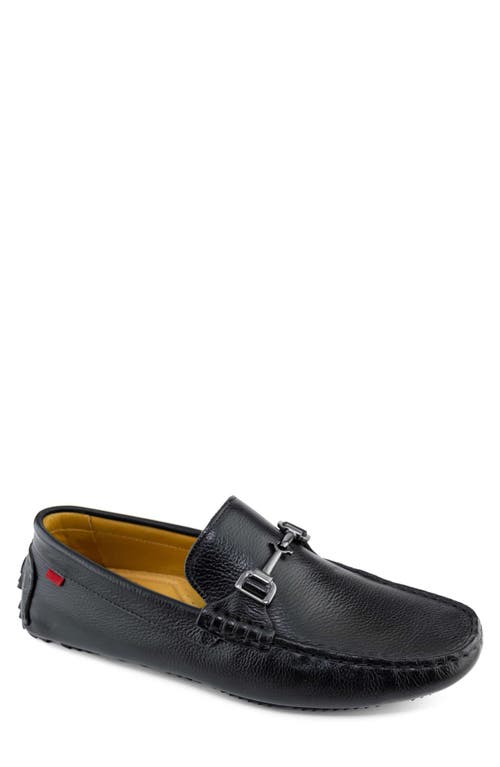 Marc Joseph New York Henry Street Bit Driving Loafer in Black Grainy 