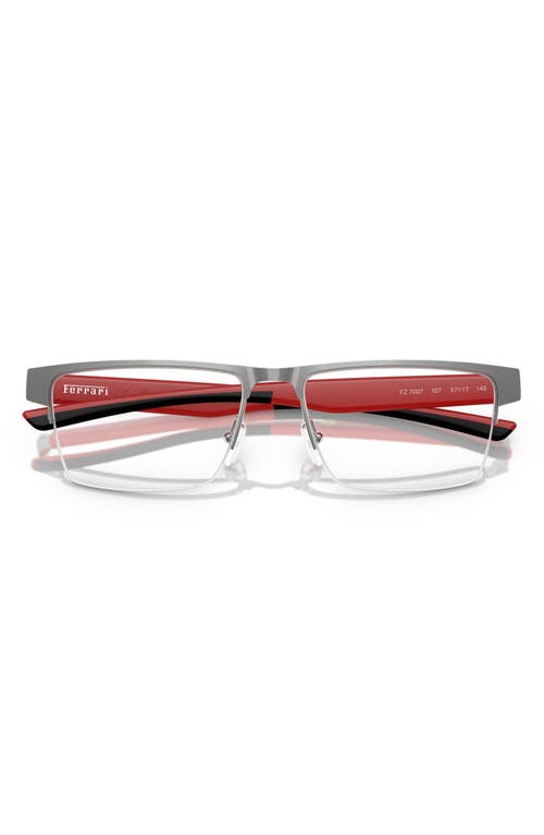 Scuderia Ferrari X  55mm Rectangular Optical Glasses In Silver