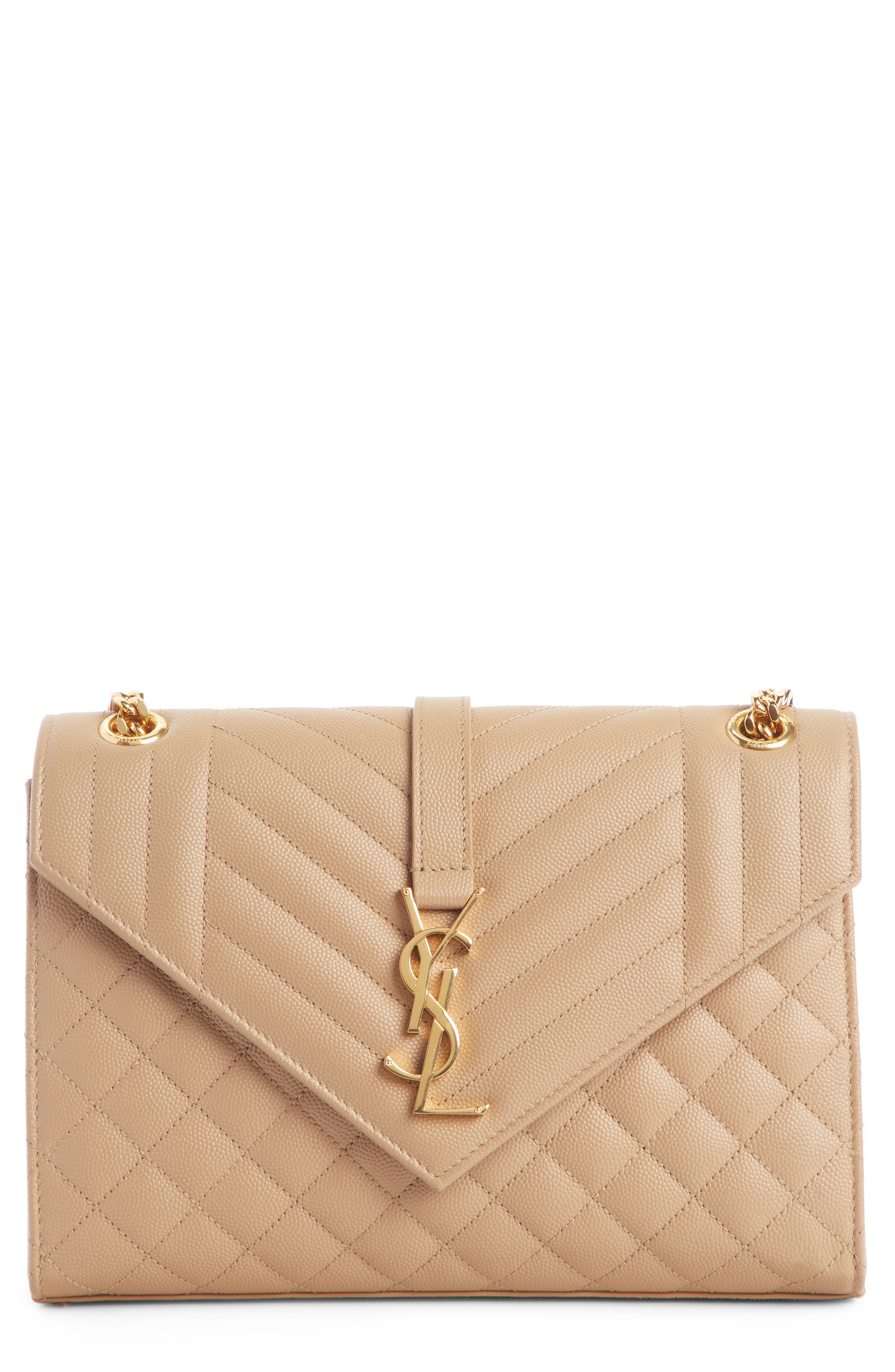 large envelope calfskin shoulder bag