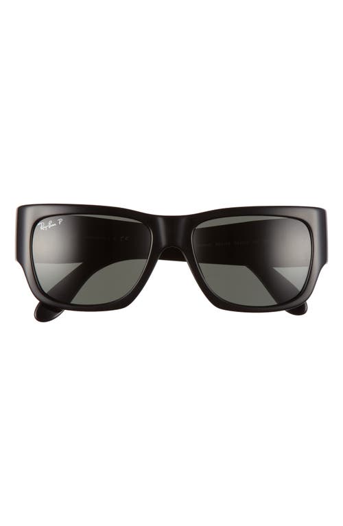 Ray-Ban 54mm Polarized Wayfarer Sunglasses in Shiny Black/Green at Nordstrom
