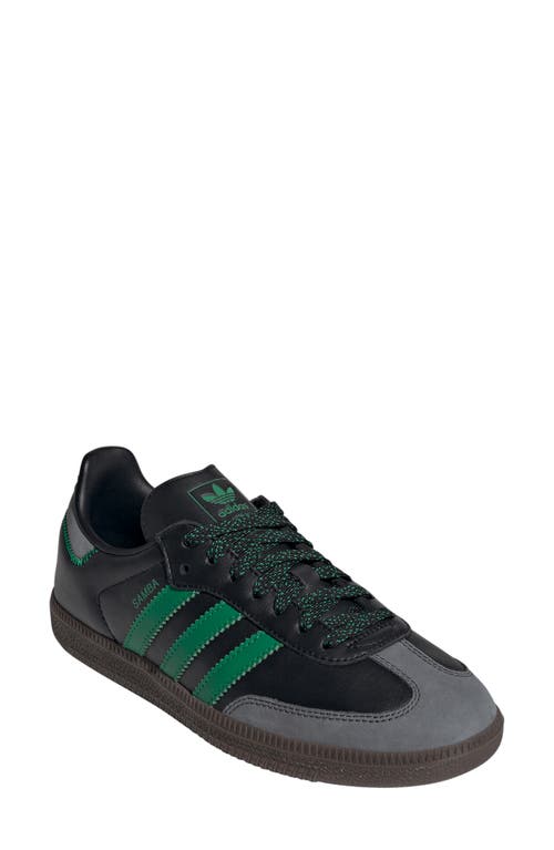 Shop Adidas Originals Adidas Samba Sneaker In Black/green/grey