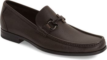 Ferragamo Men's Grandioso Grained Calfskin Gancini Loafer