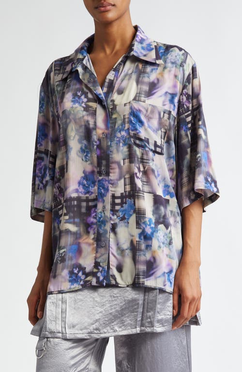 Collina Strada Garden Blur Market Shirt Navy at Nordstrom,