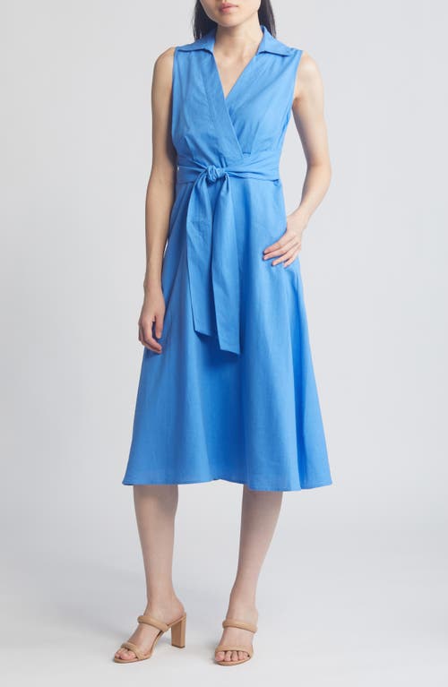 Tahari ASL Sleeveless Midi Shirtdress at Nordstrom,