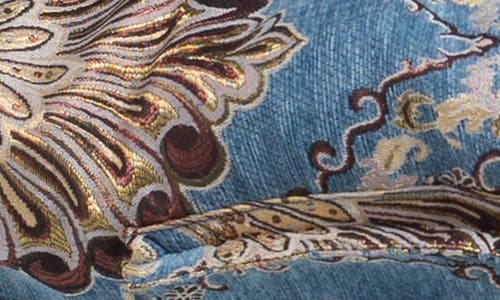 Mnml Ultra Baggy Jacquard Cargo Pants In Blue Multi Floral