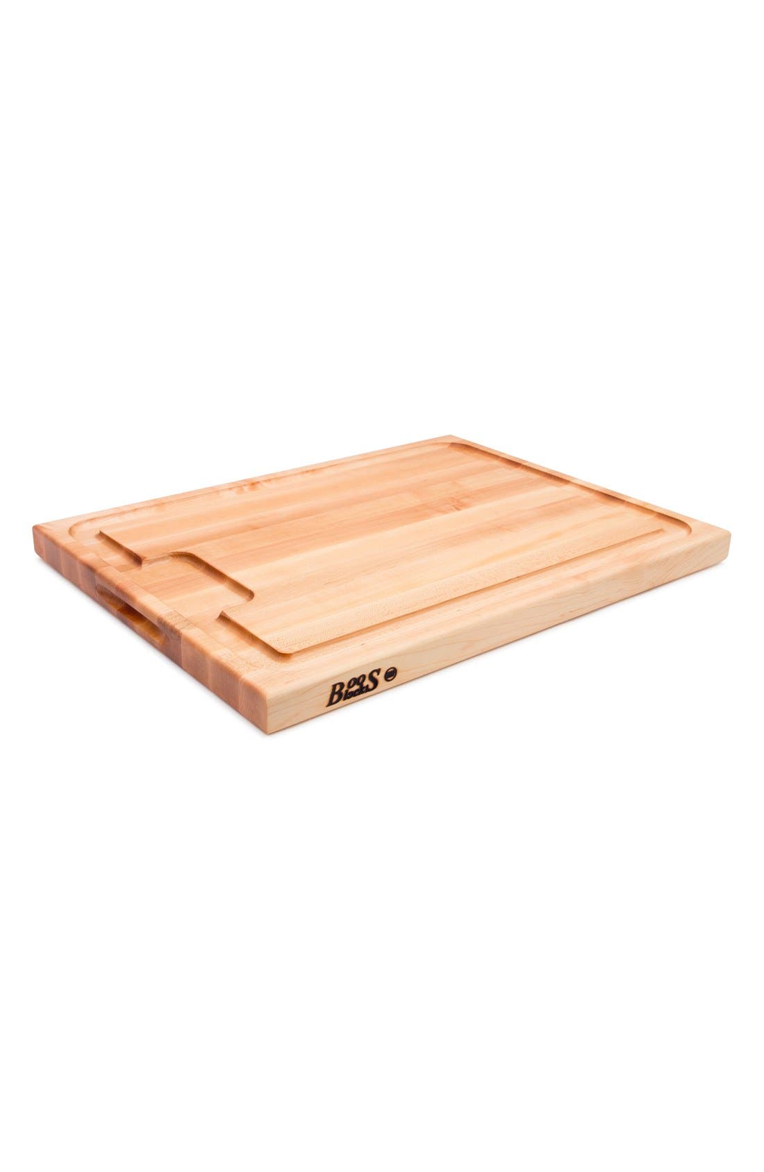 John Boos Au Jus Maple Wood Cutting Board with Juice Groove  18 x24 x1.5