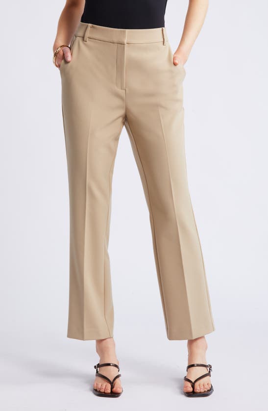 Nordstrom Bootcut Trousers In Tan Travertine