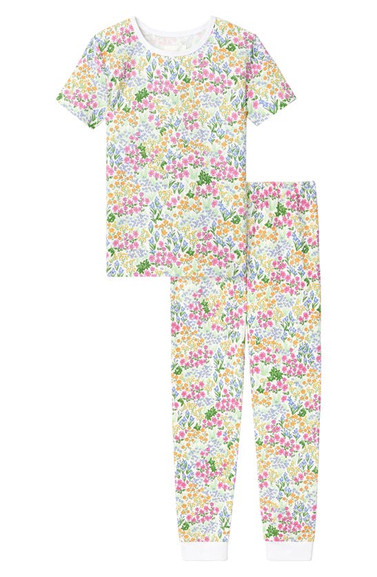Shop Bedhead Pajamas Kids' Floral Fitted Two-piece Pajamas In Cottage Garden