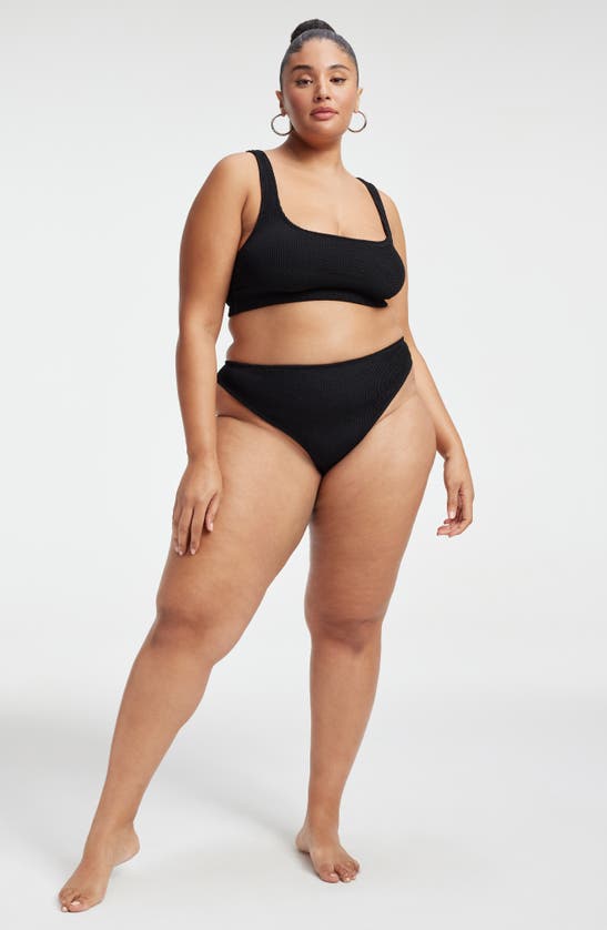 Shop Good American Always Fits Scoop Bikini Top In Black002