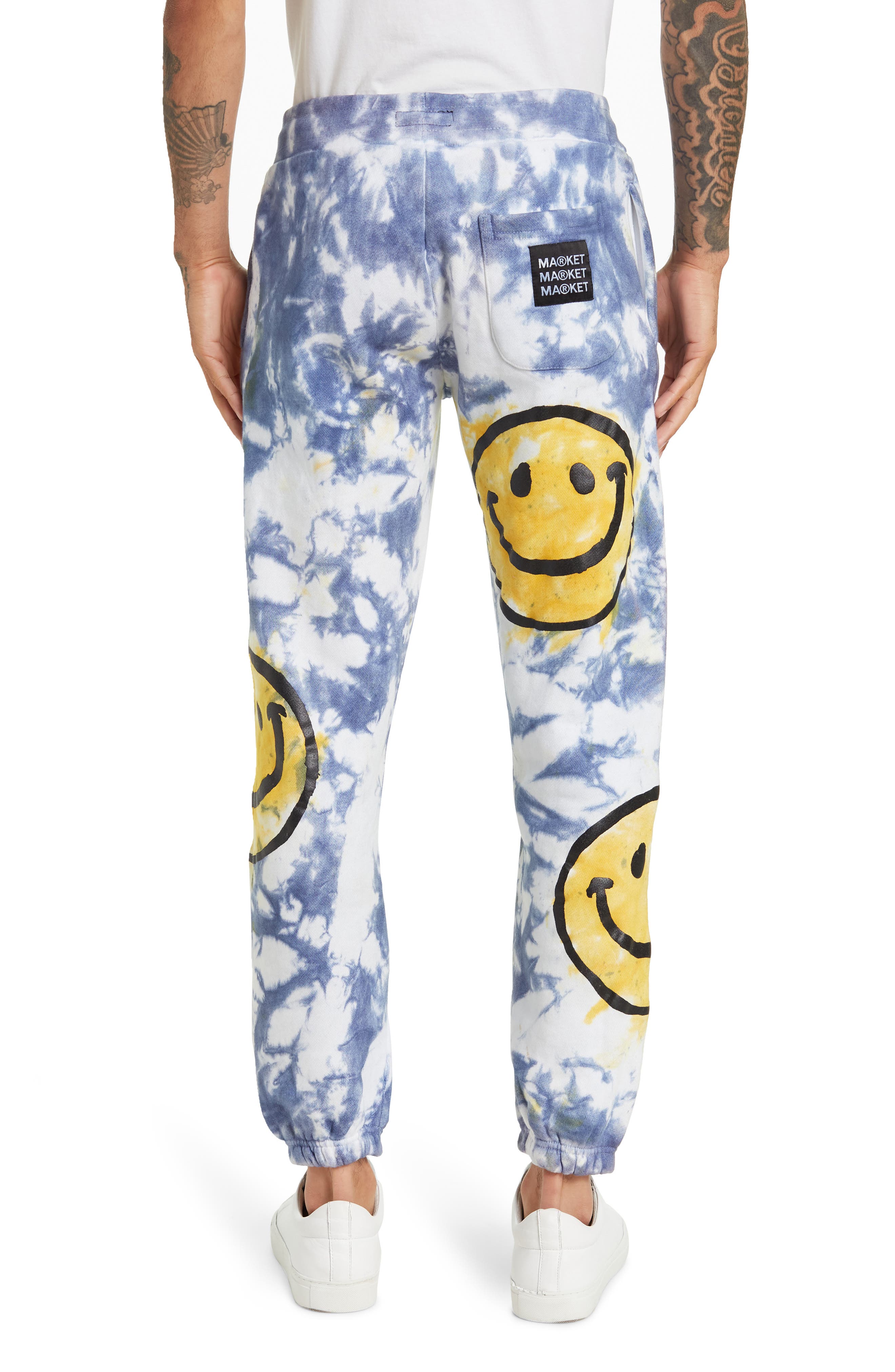 MARKET Men's Smiley Sun Tie Dye Cotton 