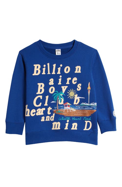 Billionaire Boys Club Kids' Embroidered Graphic Sweatshirt Monaco Blue at Nordstrom,