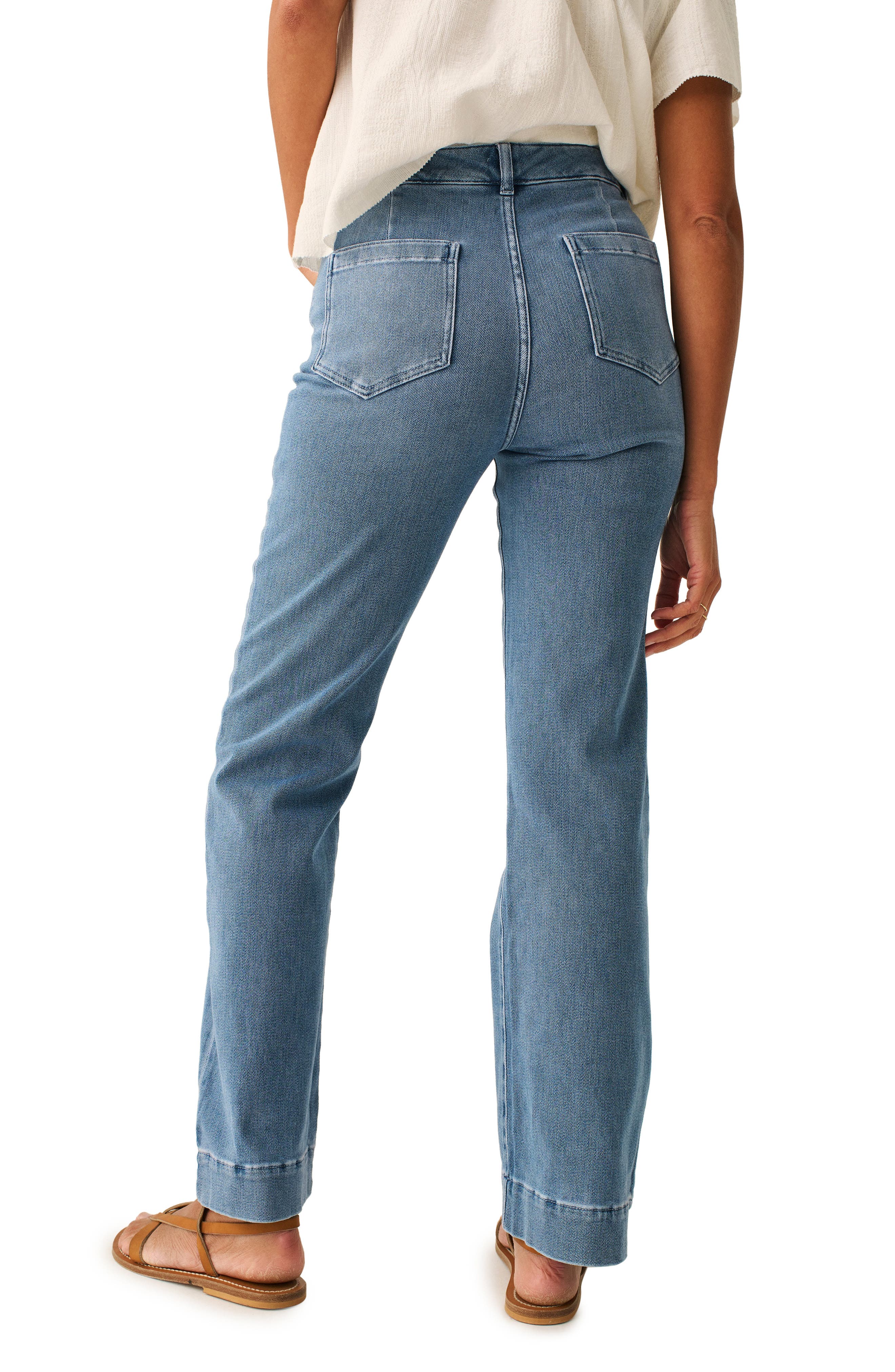 Faherty Stretch Terry Wide Leg Pants Nordstrom