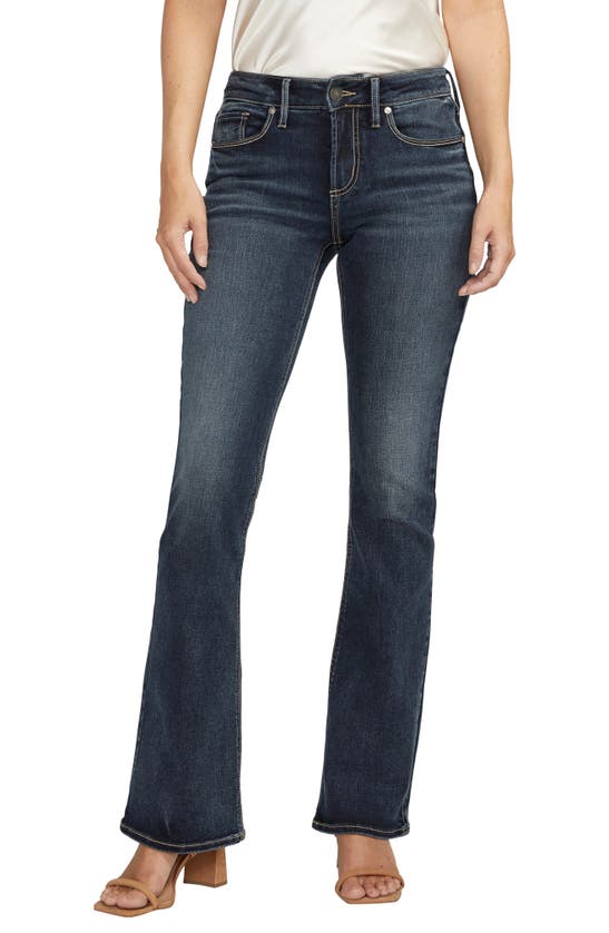 Shop Silver Jeans Co. Suki Curvy Mid Rise Bootcut Jeans In Indigo