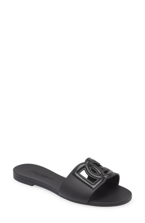 Dolce & Gabbana Bianca Interlock Slide Sandal at Nordstrom,