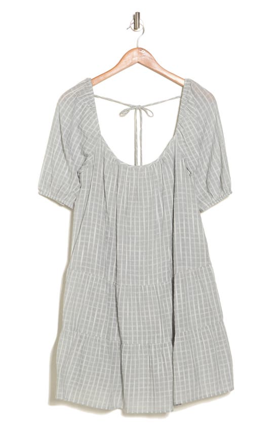 LOVESTITCH LOVESTITCH TIERED PUFF SLEEVE COTTON DRESS