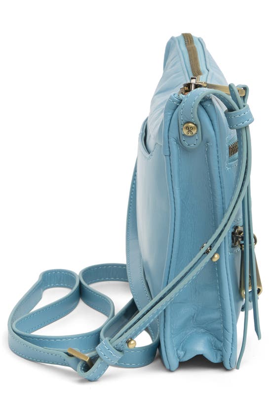 Shop Hobo Mission Leather Crossbody Bag In Blue Mist