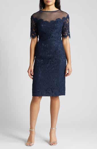 Eliza j embroidered lace sheath dress clearance
