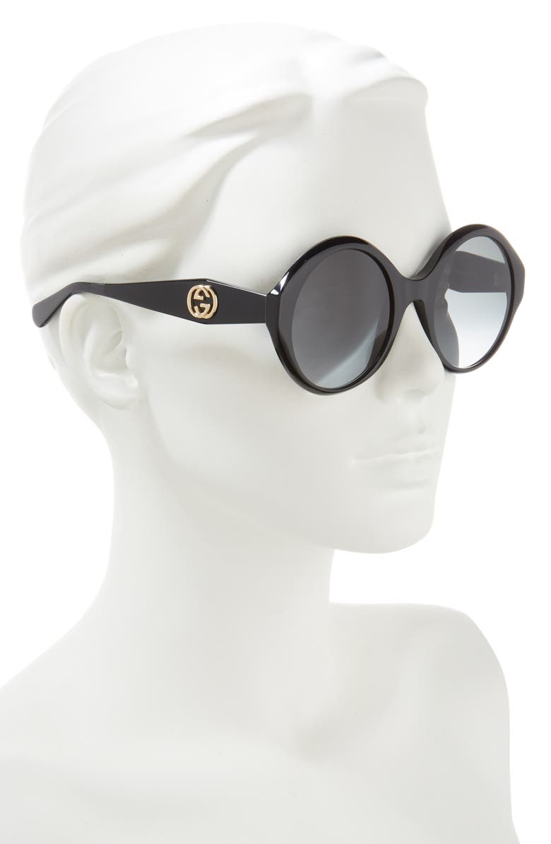 Gucci 54mm Round Sunglasses, Alternate, color, 