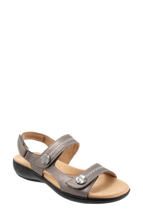 Trotters Romi Stitch Slingback Sandal Pewter at Nordstrom,