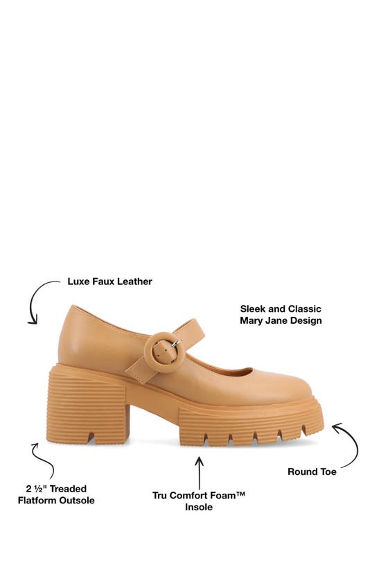 Journee Collection Zarynn Mary Jane Platform Pump In Cognac