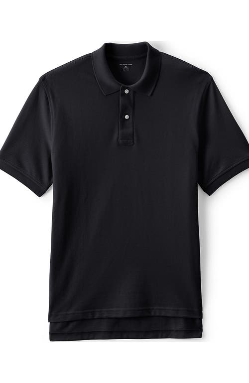 Shop Lands' End School Uniform Young  Short Sleeve Mesh Polo Shirt In Black