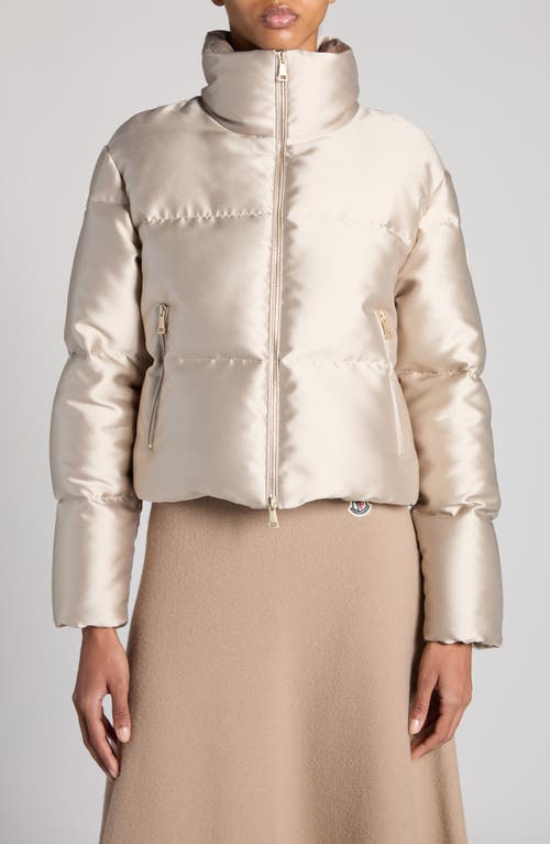 Shop Moncler Bonnelles Down Puffer Jacket In Beige