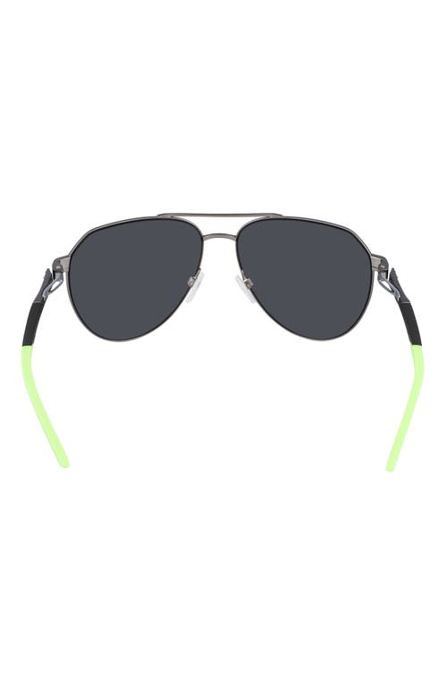 Shop Nike Nine 60mm Aviator Sunglasses In Satin Gunmetal/grey Slvr