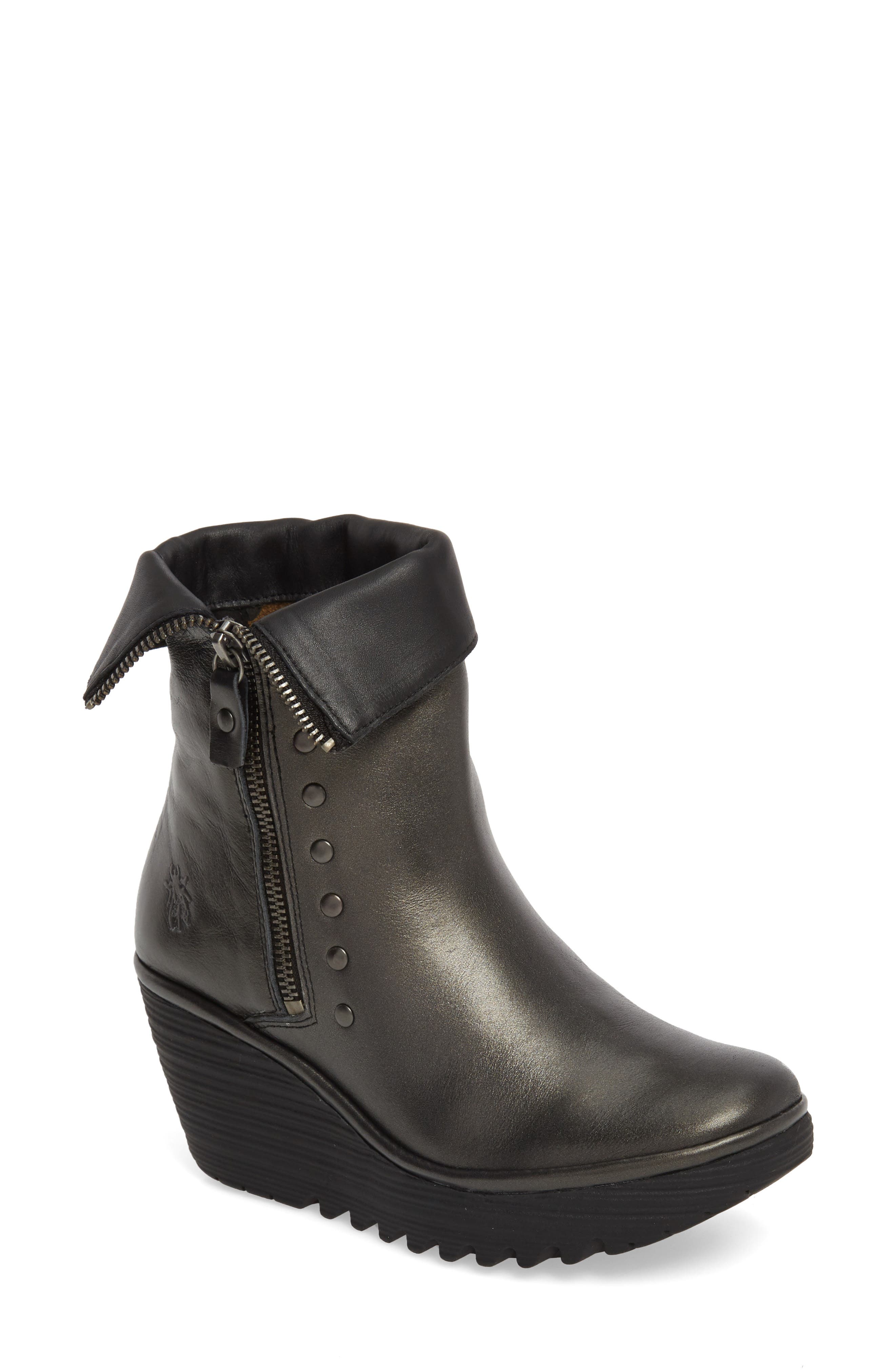 Fly London Yemi Wedge Bootie - Brown
