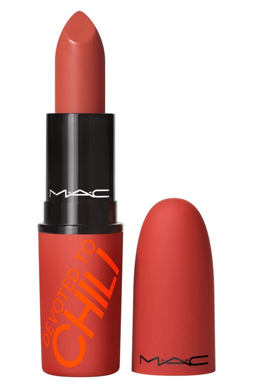 MAC Cosmetics Chili's Crew Powder Kiss Lipstick in Devoted To Chili