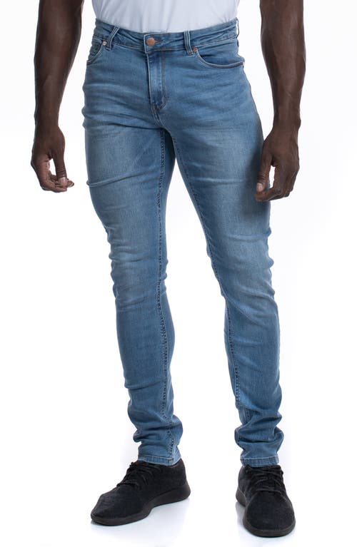 Slim Athletic Fit Jeans in Light Distressed