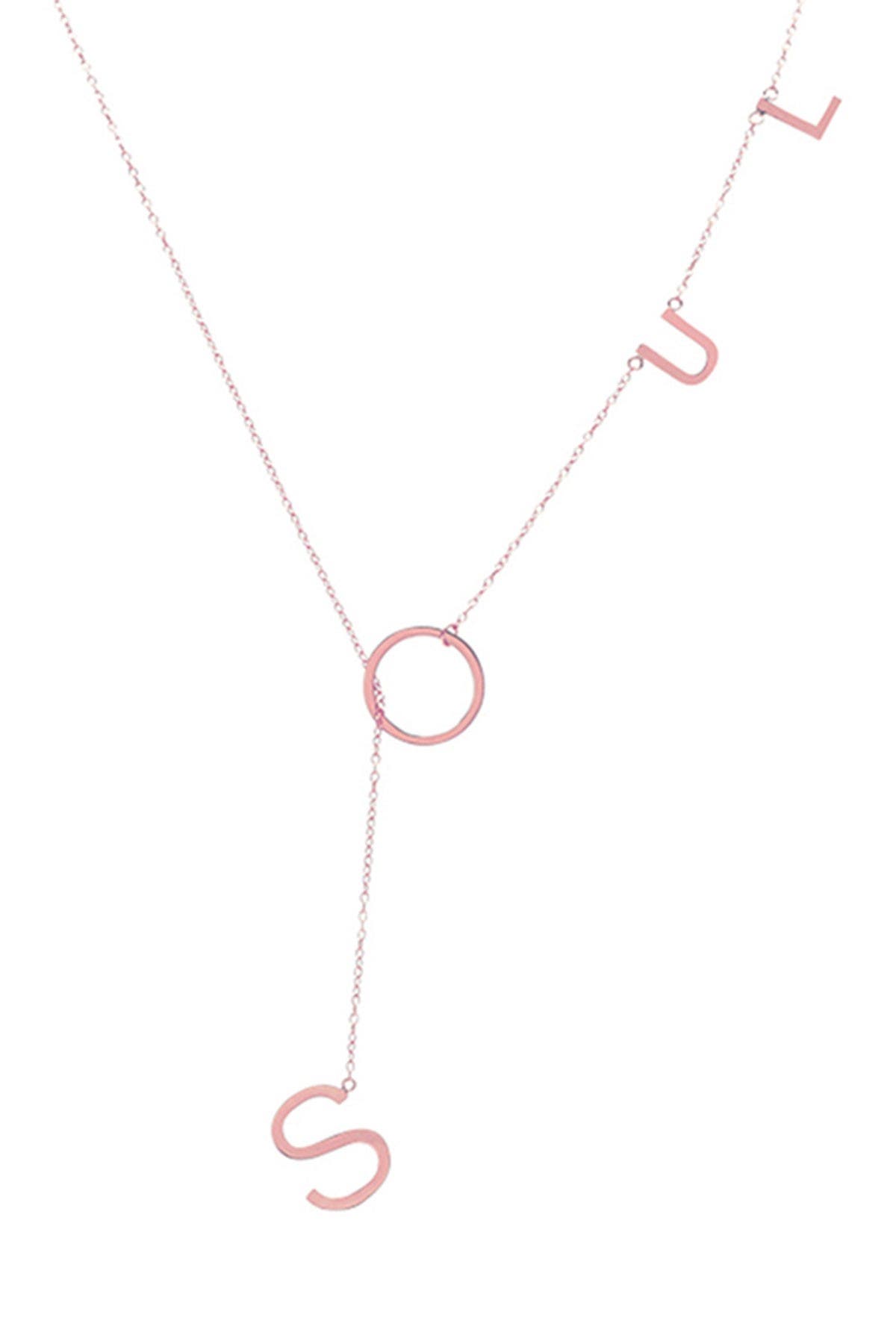 Adornia 14k Rose Gold 'soul' Lariat Necklace In Pink