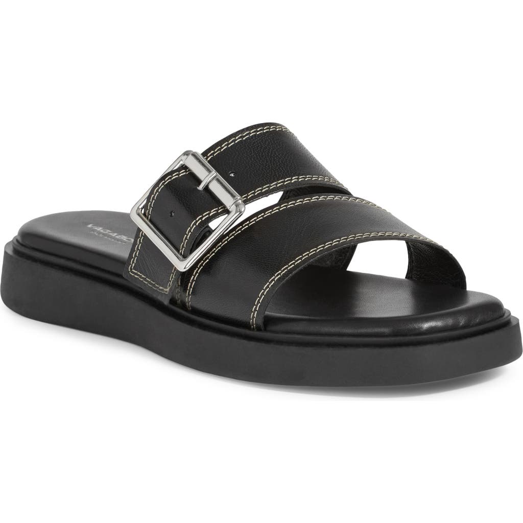 Vagabond Shoemakers Connie Slide Sandal In Black/white