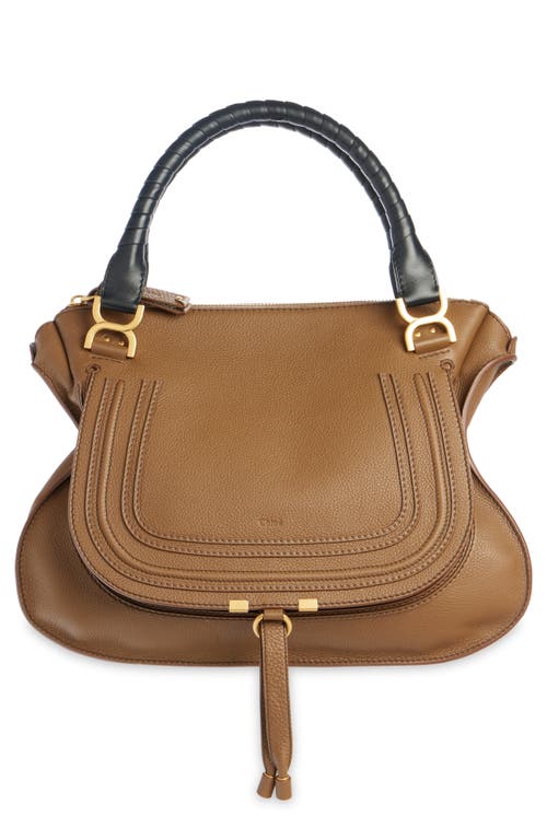 Chloé Large Marcie Leather Satchel in Palm Brown 299 at Nordstrom