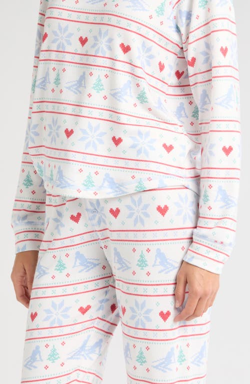 Shop Pj Salvage Aprés All Day Jersey Pajamas In Ivory