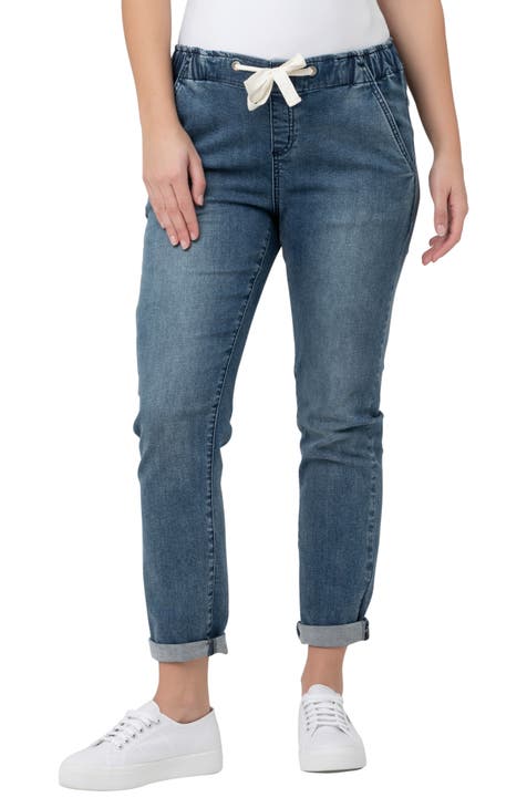 Buy online High Rise Solid Denim Jogger from bottom wear for Women by  Showoff for ₹1839 at 60% off