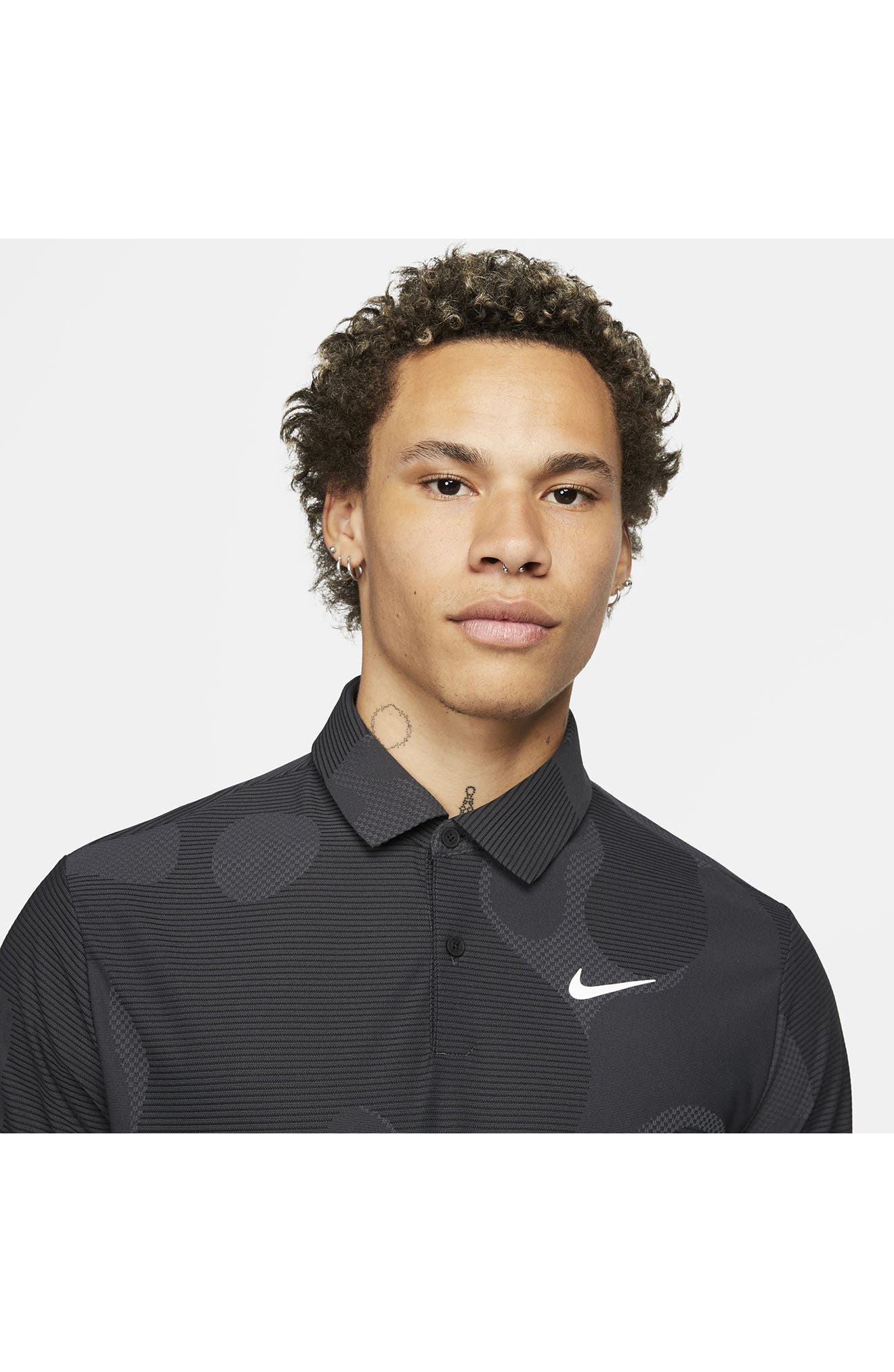 Nike Golf Dri-FIT ADV Tour Camo Golf Polo in Black&frasl;Anthracite
