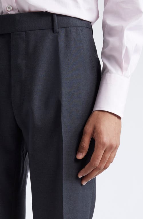 Shop Tom Ford Shelton Mohair, Wool & Silk Trousers In Grey Melange