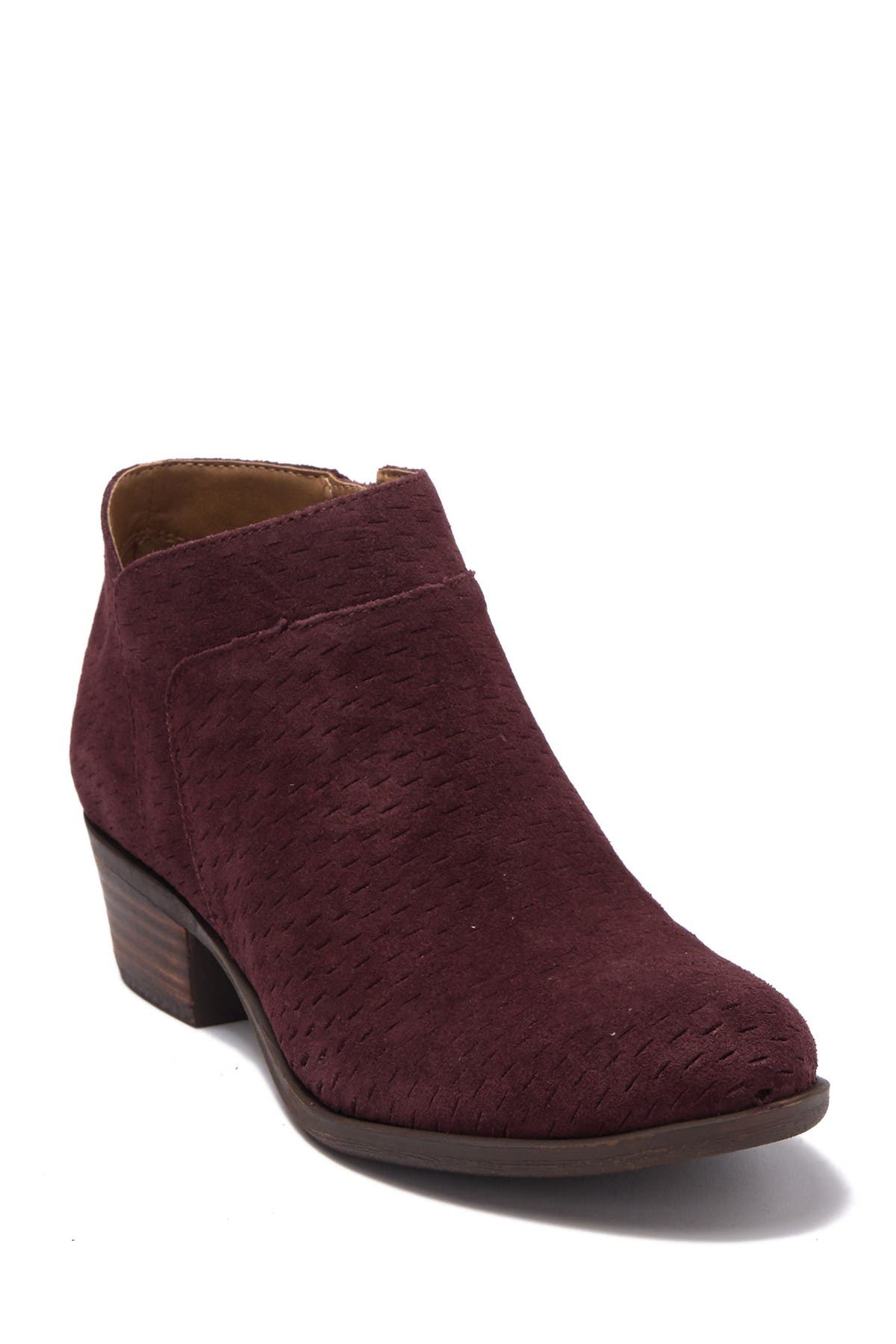 lucky brand brooklin perforated suede bootie