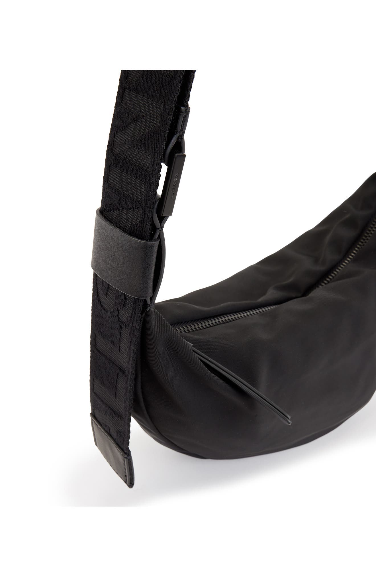 AllSaints Half Moon Nylon Crossbody Bag Nordstrom