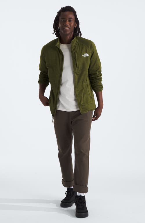 Shop The North Face Canyonlands Full Zip Jacket In Forest Olive Heather