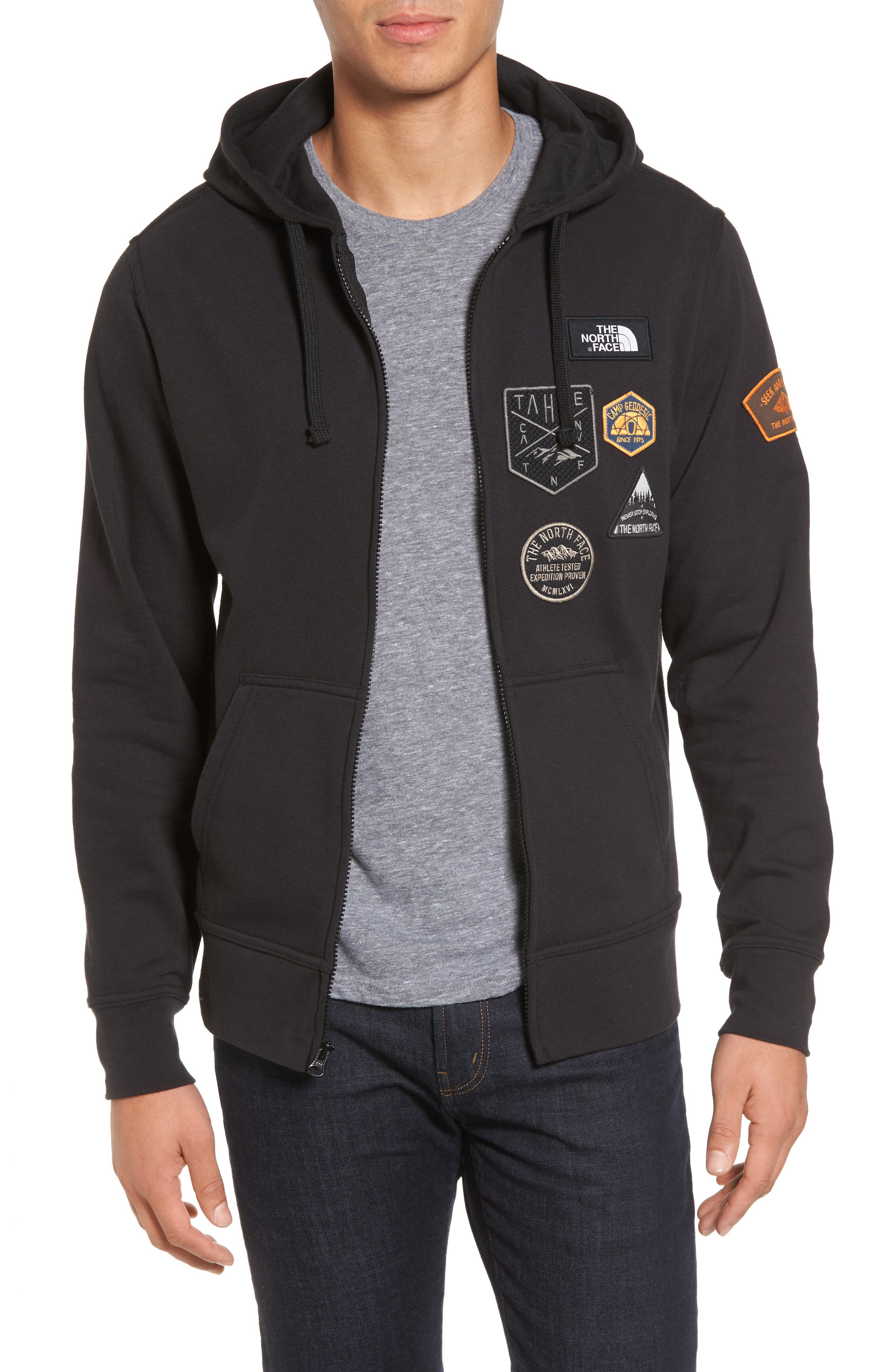 north face patch jacket