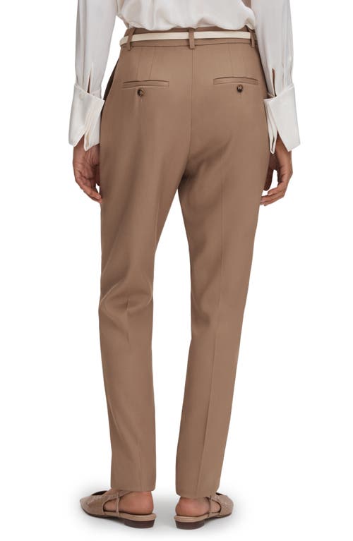Reiss Womens Mink Neutral Wren Slim-leg Mid-rise Woven Trousers In Mink Neutral