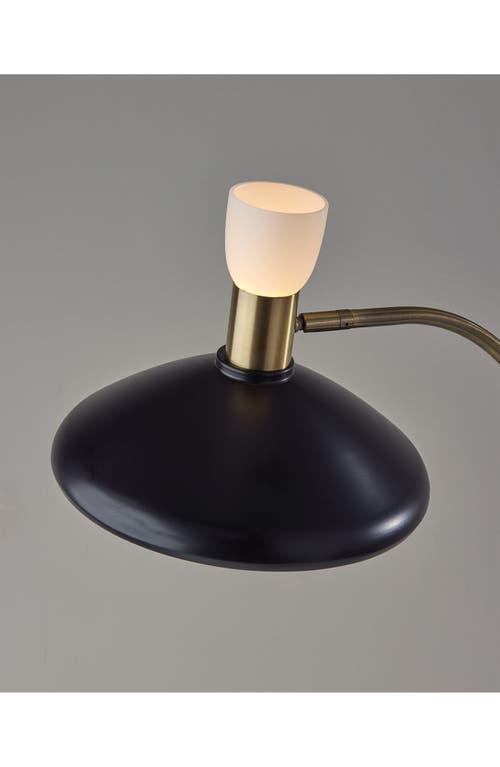 Adesso Lighting Patrick Floor Lamp In Black W/brass Accents