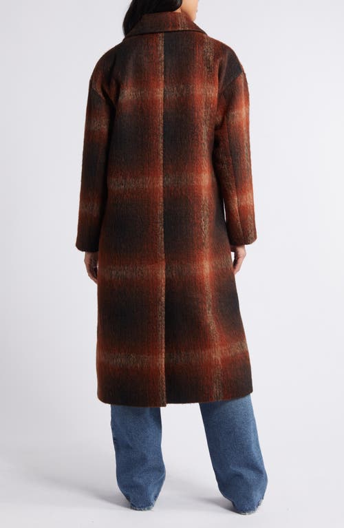 Shop Lucky Brand Oversize Double Breasted Coat In Rust